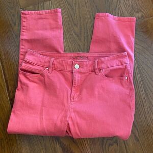 Beautiful poppy red Chico’s platinum size 0 low rise jeans